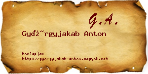 Györgyjakab Anton névjegykártya